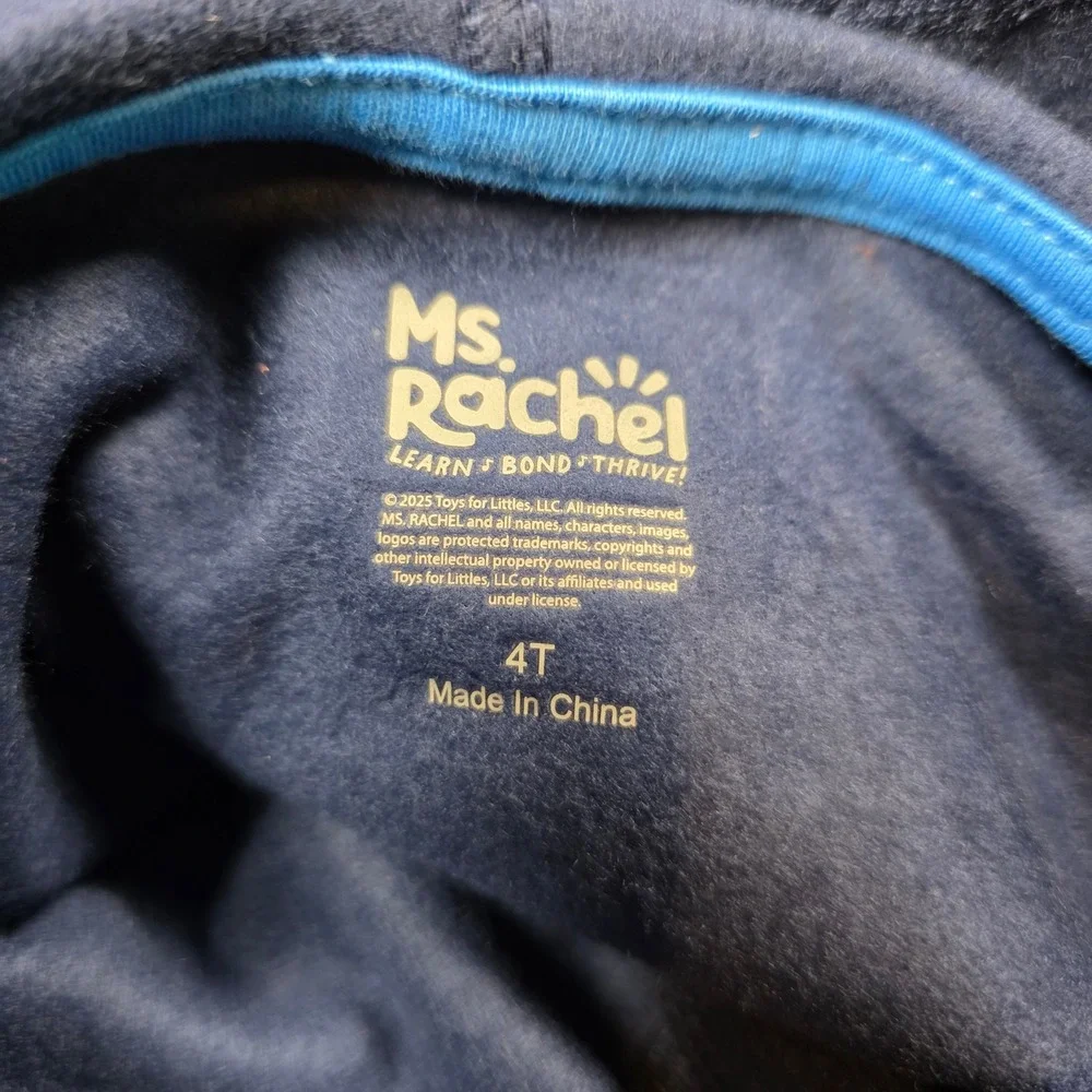 Ms Rachel Kids Navy Blue Fleece Hoodie and Jogger Pants Set 2PC 4T NEW